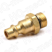 Соединение быстросъемное пневматическое «папа» евро латунь, укор. 1/4''