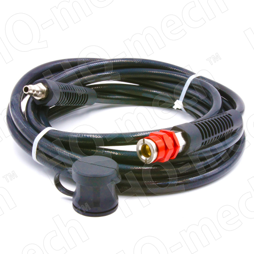 Шланг пневматич. PUR  (L 5м), D=6,5/10 мм, con.быстросъем.«M+F» (US style)(ЛАТ.), p= 10-16 Бар,black