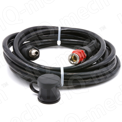 Шланг пневматич.PUR (L 15м), D=6,5/10 мм, con. быстросъем.«M+F» (US style)(ЛАТ.), p= 10-16 Бар,black