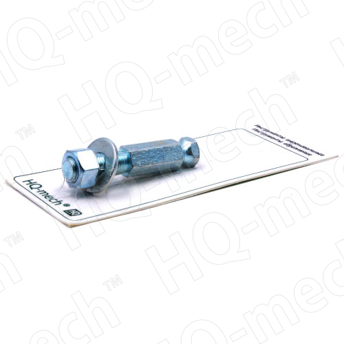 Адаптер-ось быстросъемный с резьбой 3/8"х24UNF, шестигранный хвостовик 11 мм, подходит для насадок с