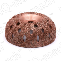 Шероховальная контурная полусфера 102/38мм/14мм, зерно 24