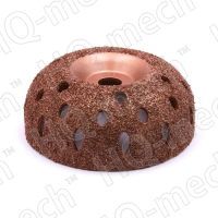 Шероховальная контурная полусфера 102/38мм/14мм, зерно 36