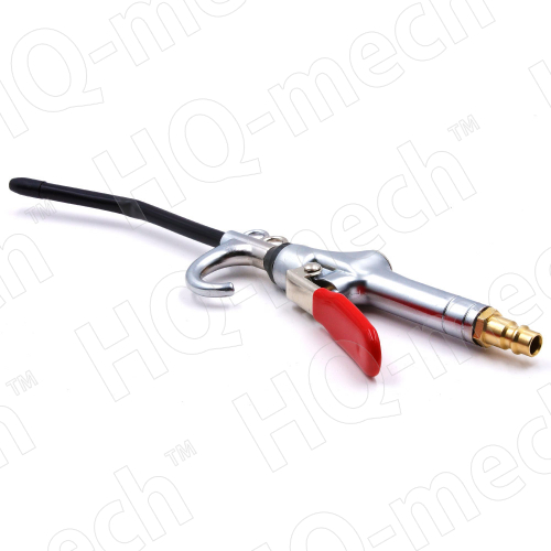 Пистолет продув., пневм. соед. F (ЛАТ.) МЕТ. сопло, пружина НЕРЖ., шток ЛАТ, АЛЮМ. корпус HQ-ABG11B