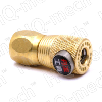 Наконечник для подкачки шин латунный кнопочный «ЕВРО», внутренняя резьба 1/4"