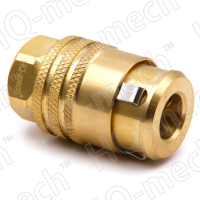 Наконечник для подкачки шин (под вентиль V12) латунный «ЕВРО» с цанговым фиксатором, внутренняя резьба 1/2"