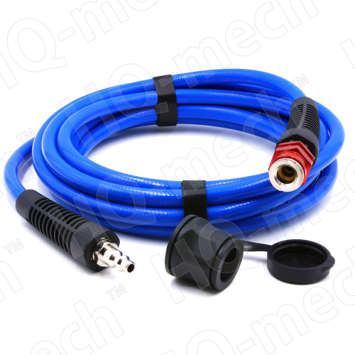 Шланг пневматич. PUR  (L 10м), D=8/12 мм, con. быстросъем. «M+F» (US style)(ЛАТ.), p= 10-16 Бар,blue