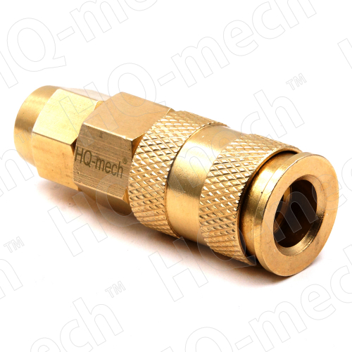 Соединение быстросъемное пневматическое «мама», накидная гайка под шланг d=12мм (нар), латунь