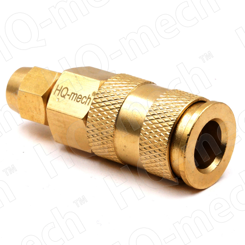 Соединение быстросъемное пневматическое «мама», накидная гайка под шланг d=8мм (нар), латунь