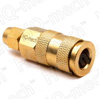 Соединение быстросъемное пневматическое «мама», накидная гайка под шланг d=8мм (нар), латунь