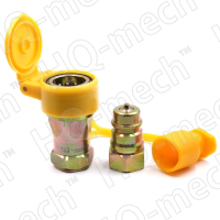 Соединение быстроразъемное гидравлическое ISO7241-1A, конич. клапан, БРС M+F, сталь, вн. M16х1.5, желтый