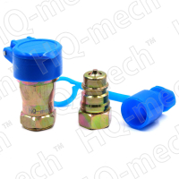 Соединение быстроразъемное гидравлическое ISO7241-1A, конич. клапан, БРС M+F, сталь, вн. резьба M16х1.5, синий