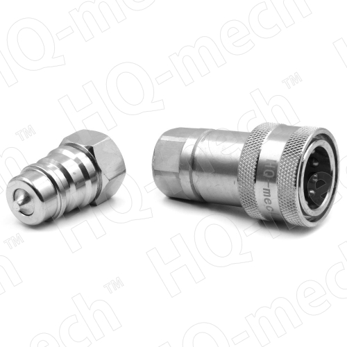 Соединение быстр. гидравл., ISO7241-A, конич. клапан, БРС M+F, сталь, вн. резьба M16х1.5, красный