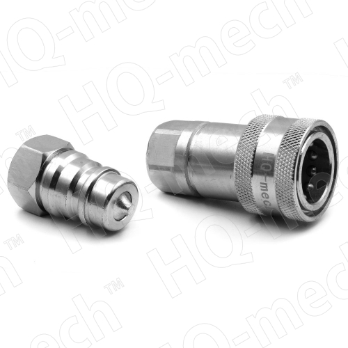 Соединение быстр. гидравл., ISO7241-A, конич. клапан, БРС M+F, сталь, вн. резьба M16х1.5, красный