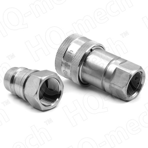 Соединение быстр. гидравл., ISO7241-A, конич. клапан, БРС M+F, сталь, вн. резьба M16х1.5, желтый