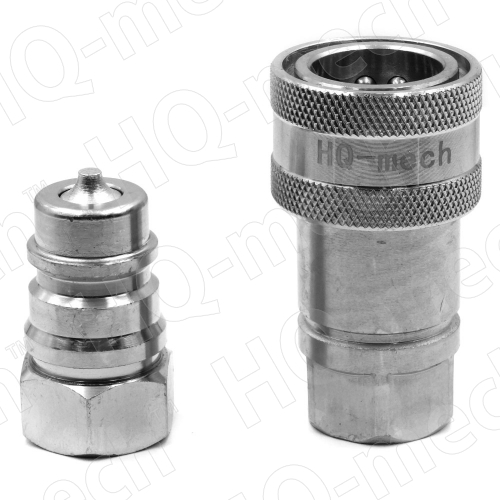 Соединение быстр. гидравл., ISO7241-A, конич. клапан, БРС M+F, сталь, вн. резьба M16х1.5, желтый