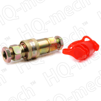 Соединение быстроразъемное гидравлическое ISO7241-1A, конич.кл, БРС M+F, сталь, вн. рез M22х1.5, адаптер M16х1.5 красн
