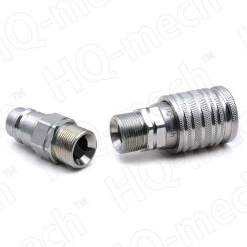 Соединение быстр. гидравл., ISO7241-A, конич. клапан, БРС M+F, сталь, нар.резьба M20х1.5, синий