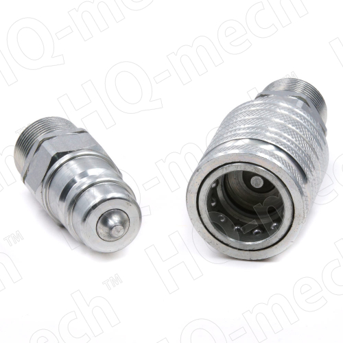 Соединение быстр. гидравл., ISO7241-A, конич. клапан, БРС M+F, сталь, нар.резьба M20х1.5, синий