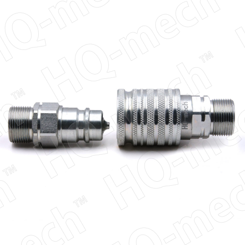 Соединение быстр. гидравл., ISO7241-A, конич. клапан, БРС M+F, сталь, нар.резьба M20х1.5, синий