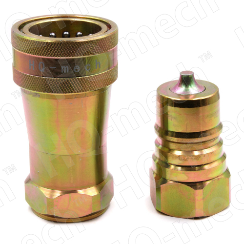 Соединение быстр. гидравл., ISO7241-A, конич. клапан, БРС M+F, сталь, вн. резьба 3/4"