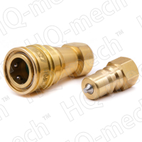 Соединение быстроразъемное гидравлическое ISO7241-1B (к-т M+F), внутрен. резьба 1/4″, латунь