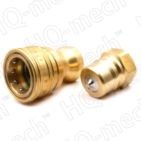Соединение быстроразъемное гидравлическое ISO7241-1B (к-т M+F), внутрен. резьба 1½″, латунь