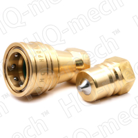 Соединение быстроразъемное гидравлическое ISO7241-1B (к-т M+F), внутрен. резьба 1″, латунь
