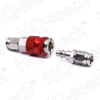 Соединение быстросъемное пневматическое «папа+мама», накидная гайка под шланг D=6мм (внутр.),  D=10мм