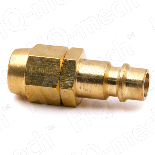 Соединение быстросъемное пневматическое «папа», накидная гайка под шланг d=10мм (нар), латунь