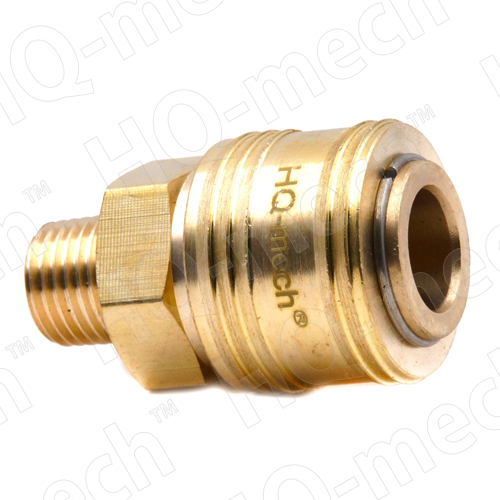 Соединение быстросъемное пневматическое «мама»-нар. резьба 1/4" (латунь)