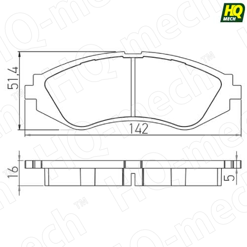 Колодки тормозные передние Daewoo Nexia 16V, Nubira, Chevrolet Lacetti