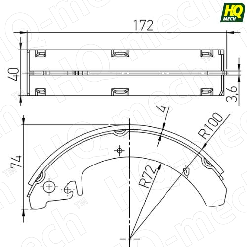 Колодки тормозные задние ВАЗ 2108-099, 2113-15, 2117-19, 2170-71, 2190 