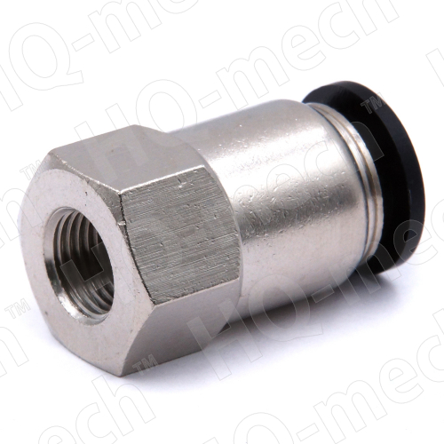 Штуцер прямой PCF 10-1, 1/8" фитинг вн. резьба, никелированная латунь