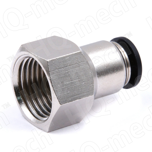 Штуцер прямой PCF 10-4, 1/2" фитинг вн. резьба, никелированная латунь