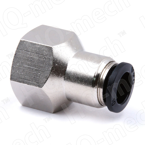 Штуцер прямой PCF 10-4, 1/2" фитинг вн. резьба, никелированная латунь