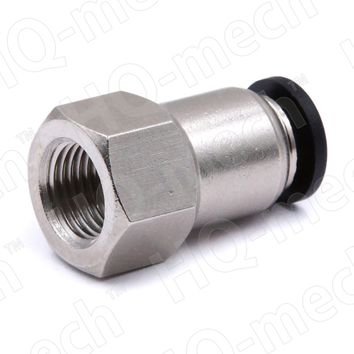 Штуцер прямой PCF 6-1, 1/8" фитинг вн. резьба, никелированная латунь