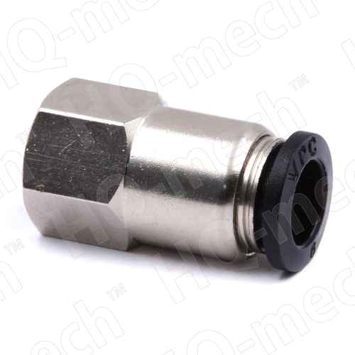 Штуцер прямой PCF 8-1, 1/8" фитинг вн. резьба, никелированная латунь