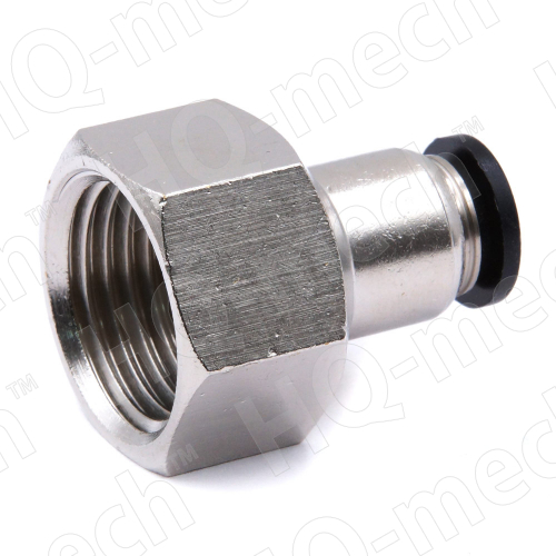 Штуцер прямой PCF 8-4, 1/2" фитинг вн. резьба, никелированная латунь