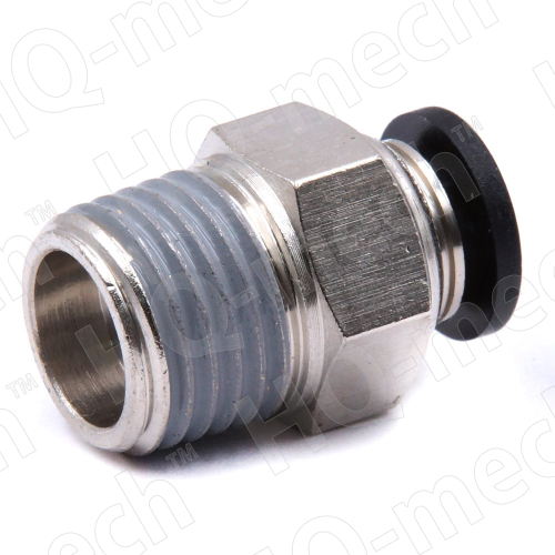 Штуцер прямой VPC 6-2, 1/4" фитинг, никелированная латунь