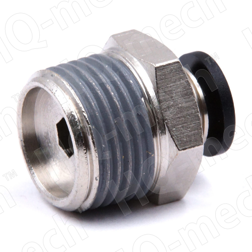 Штуцер прямой VPC 6-3, 3/8" фитинг, никелированная латунь