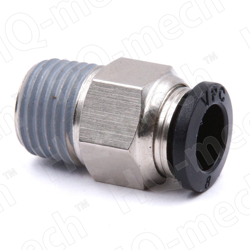 Штуцер прямой VPC 8-2, 1/4" фитинг, никелированная латунь