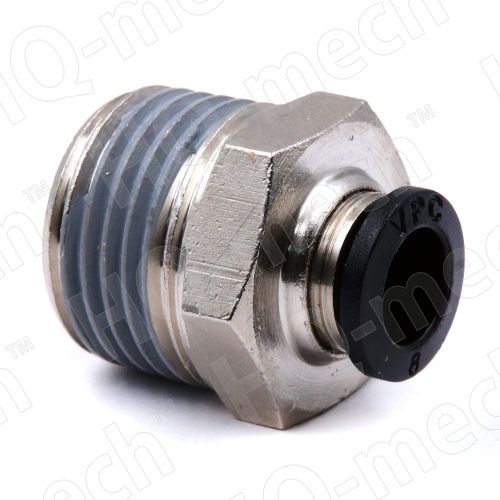 Штуцер прямой VPC 8-4, 1/2" фитинг, никелированная латунь